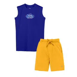 KiddoPanti Boys Pure Cotton T-shirt With Shorts-picture-26