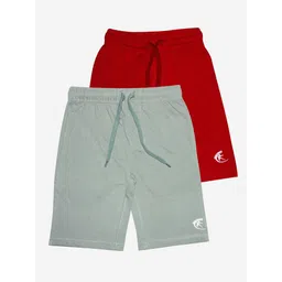 KiddoPanti Boys Red Cargo Shorts-picture-54