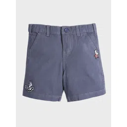 KiddoPanti Boys Regular Fit Mid-Rise Pure Cotton Shorts-picture-52