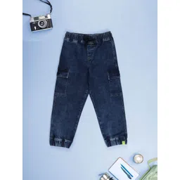 KiddoPanti Boys Relaxed Fit Mid-Rise Light Fade Stretchable Jeans-picture-53