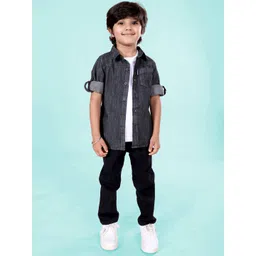 KiddoPanti Boys T-shirt With Trousers & Jacket-picture-15
