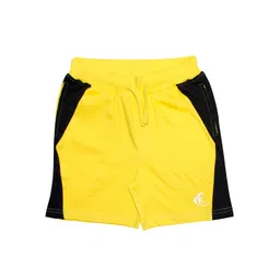 KiddoPanti Boys Yellow Colorblocked Shorts-picture-34