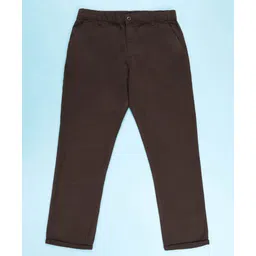 Kiddopanti Cotton Woven Solid Pant - Wine-picture-30