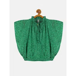 KiddoPanti Floral Print Tie-Up Neck Georgette Kaftan Top-picture-22