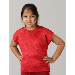 KiddoPanti Girls Abstract Printed Extended Sleeves T-shirt-picture-12