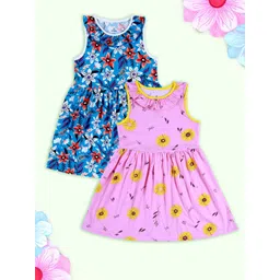 KiddoPanti Girls Graphic Print A-Line Dress-picture-52
