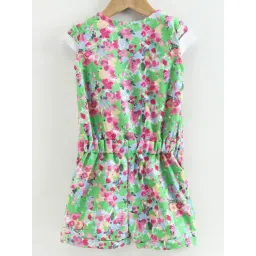 Kiddopanti Girls Multicolor Cotton Printed Regular Fit Jumpsuit-picture-24