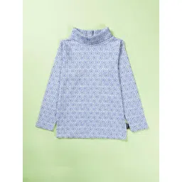 Kiddopanti Girls Off white Cotton Printed Regular Fit T-Shirt-picture-26