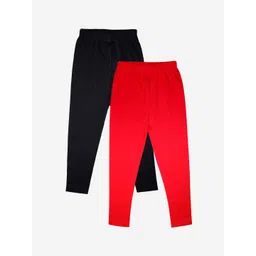 KiddoPanti Girls Pack Of 2 Solid Ankle-Length Leggings-picture-18