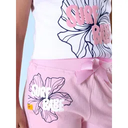 KiddoPanti Girls Printed T-shirt with Shorts image 4