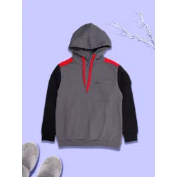 Kiddopanti Grey Fleece Casual Cut N Sew Sweatshirt-picture-28