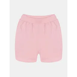 Kiddopanti Kids Baby Pink Solid Shorts-picture-14