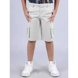 Kiddopanti Kids Beige Solid Shorts-picture-13