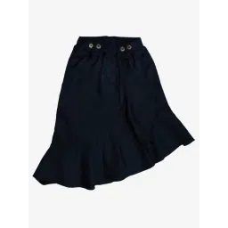 Kiddopanti Kids Black Solid Denim Skirt-picture-13