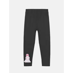 Kiddopanti Kids Black Solid Leggings-picture-20