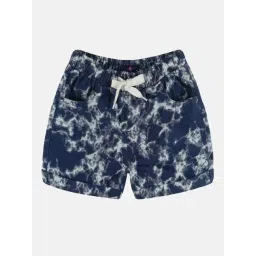Kiddopanti Kids Blue & White Printed Shorts-picture-43