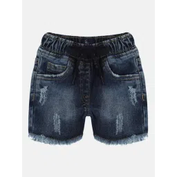 Kiddopanti Kids Blue Distressed Shorts-picture-38