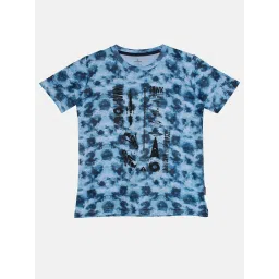 Kiddopanti Kids Blue Printed T-Shirt image 1
