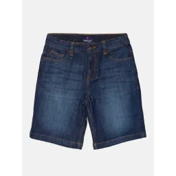 Kiddopanti Kids Blue Solid Denim Shorts-picture-36