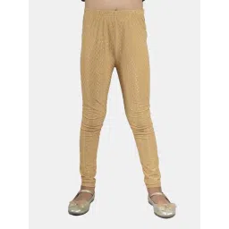 Kiddopanti Kids Golden Self Pattern Leggings-picture-15