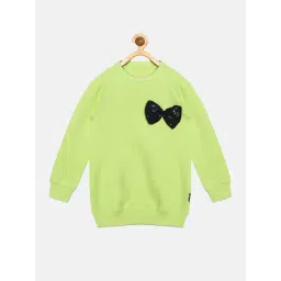 Kiddopanti Kids Green Embellished Full Sleeves Sweatshirt-picture-39
