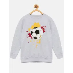 Kiddopanti Kids Grey Printed Full Sleeves Sweatshirt-picture-30