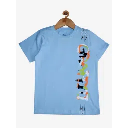 Kiddopanti Kids Light Blue Printed T-Shirt-picture-23