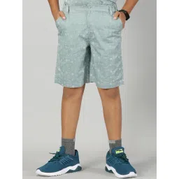 Kiddopanti Kids Light Green Printed Shorts-picture-31