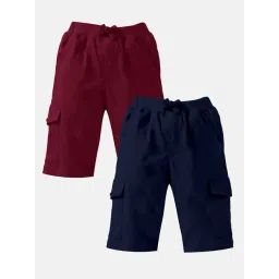 Kiddopanti Kids Multicolor Solid Shorts (Pack Of 2)-picture-15