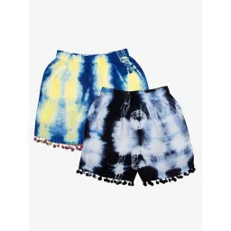 Kiddopanti Kids Multicolor Tie & Dye Shorts (Pack Of 2)-picture-41