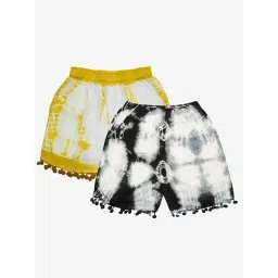 Kiddopanti Kids Multicolor Tie & Dye Shorts (Pack Of 2)-picture-28