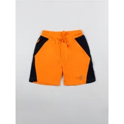 Kiddopanti Kids Orange Color Block Shorts-picture-23
