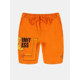 Kiddopanti Kids Orange Printed Shorts-picture-21