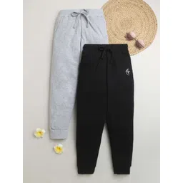 KiddoPanti Kids Pack Of 2 Printed Pure Cotton Joggers-image-42