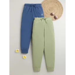 KiddoPanti Kids Pack Of 2 Printed Pure Cotton Joggers-image-47