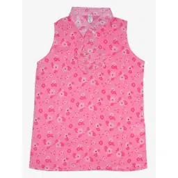 Kiddopanti Kids Pink Floral Print Top-picture-22
