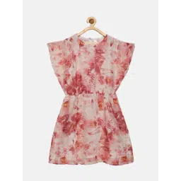 Kiddopanti Kids Red Floral Print Dress-picture-27