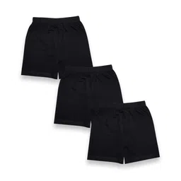Kiddopanti Pack of 3 Solid Cycling Shorts - Black-picture-24