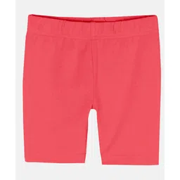 Kiddopanti Pack Of 3 Solid Cycling Shorts - Coral Pink-picture-24
