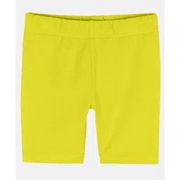 Kiddopanti Pack Of 3 Solid Cycling Shorts - Yellow Black &Baby Pink image 5