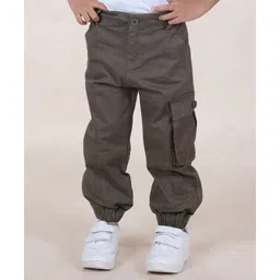 Kiddopanti Pocket Detailed Cargo Pant - Military Green-picture-24