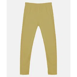 Kiddopanti Solid Ankle Length Leggings - Beige-image-29