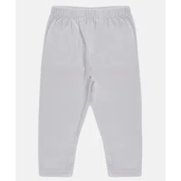 Kiddopanti Solid Cotton Capri Legging - White-image-20