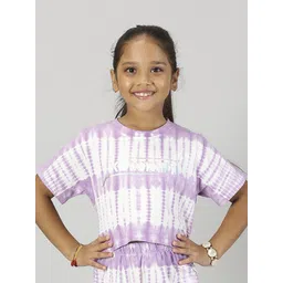 KiddoPanti Tie and Dye Typography Printed Cotton Top-picture-11