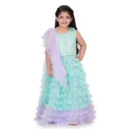 Kiddorama Girls Embellished Ready to Wear Lehenga & Blouse With Dupatta-picture-55