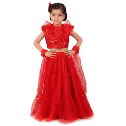 Kiddorama Girls Embellished Sequinned Ready to Wear Lehenga & Blouse With Dupatta-picture-48