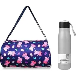 kiddospedia Peppa Duffle Bag, Insulated Stainless Steel Water Bottle // Double Wall Flask Bottle // Peppa Gym Bag, Swimming Bag, Peppa Picnic Bag (Pack 2)-picture-15