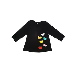 KIDEEZGUILD Girls Butterfly Printed Cotton A-Line Dress-picture-26