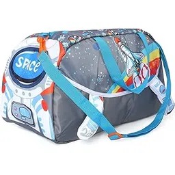 kiditos Multipurpose 3D Printed Designer Duffel Handbag & Shoulder Bag, Weekender Overnight Bag, Kids & Teenagers Duffle Bag, (Space Design Bag, Large - 18 x 8.4 x 9.4 Inches), Grey-picture-52