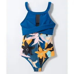 KIDLINGSS Sleeveless Floral Printed V Cut Swimsuit - Blue-picture-20